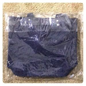 Blue tote bag in package (unopened)